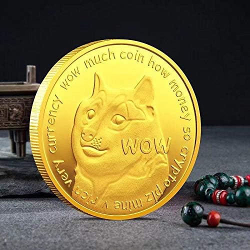Позлатени Възпоменателни Монети Dogecoin С Хубаво Шарките на Кучета за Събиране на Подаръци за Кучета, Подаръци