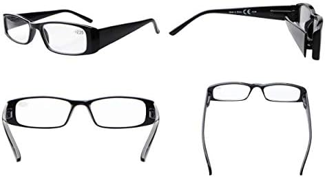 Очила за четене CessBlu, 5 опаковки с кутия пролетта ставите, включват Слънчеви очила за мъже и жени