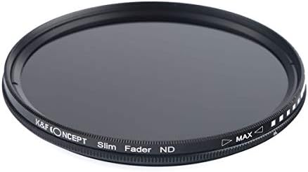 K & F Concept 77 мм ND2-ND400 Филтър променлива Неутрална Плътност Тънък Фейдер ND ND2-400 Оптично Стъкло за Sony, Nikon,