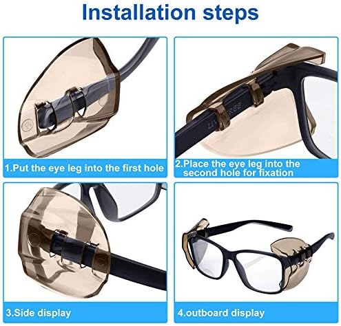 GBSTORE 2 Чифта Защитни очила За очите, Накладывающиеся Отстрани на Прозрачен начин за Защитни очила