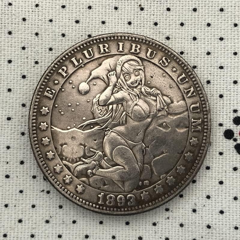QINGFENG 38 ММ Антични Сребро Доларова Монета Американски Морган Скитник Монета 1893 S Занаят 153