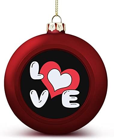 Любов Сърцето Коледна Топка Висящи Украшения Xams Елочное Украса за Празнични Партита