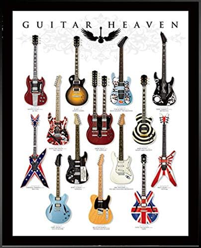 TriX Guitar Heaven + Алуминиева рамка Черен плакат (комплект рамки) 50,5 x 40.5 cm (MPP-50386B)