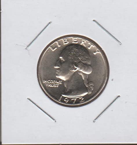 1972 Вашингтон (от 1932 до момента) Четвертак скъпоценен камък, не обращавшийся монетен двор на САЩ