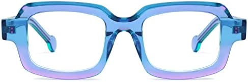Квадратни Сини Светозащитные Очила VOOGLAM, Модни Рамки за Очила за жени Срещу умората на очите и UV-зелен цвят