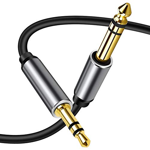 Аудио кабел Йънг Qee от 3,5 мм до 6,35 мм, 20 метра, Позлатен, 3,5 мм 1/8 Штекерный до 6,35 мм, 1/4 Штекерный TRS Стерео