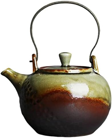 Печка в стил NICEDAYFY Заменен с Чайник с Медна дръжка и Греда в Ретро стил От Груба Керамика за Чайна Церемония