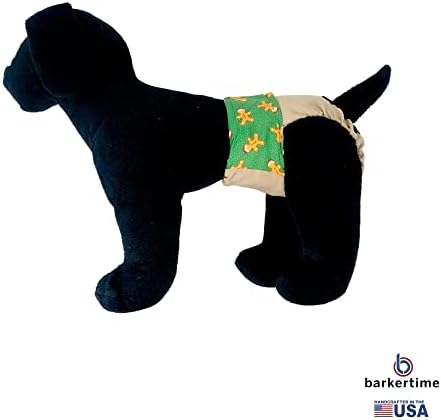 Празнични Сладкиши Barkertime в Кафяво Непромокаеми Подгузнике Premium за кучета, XL, Без дупка за опашката - Произведено в САЩ