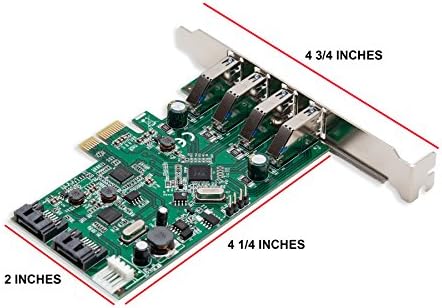 Syba 4 Порта USB 3.0 и 2 порта SATA III PCIe 2.0 X 1 Карта на VLISSINGEN/ASMedia Компоненти чипсет Други SD-PEX50064