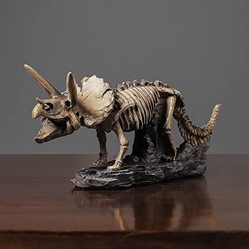 Скелет на Динозавър от Смола, Декор за вашия Аквариум, Триъгълно Украшение, Изкуствена Украса за вашия Аквариум, Тенис