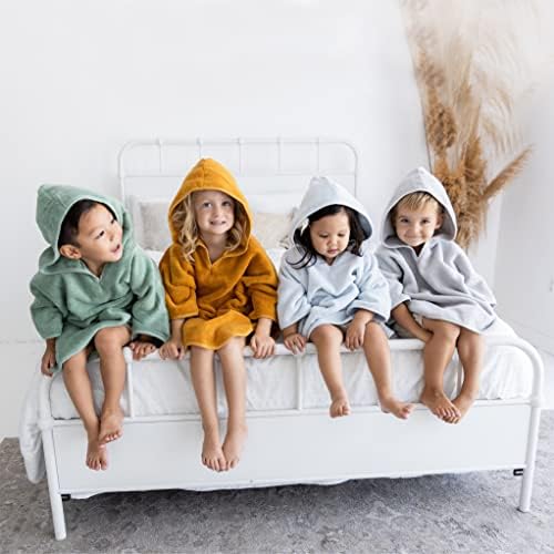 Биологичното кърпа–пончо Natemia с качулка - Ултра Мека и Впитывающее Детско покривало за легло от памук Cloud Touch