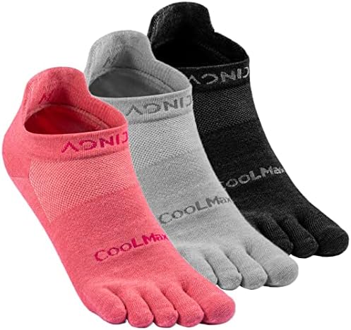 Чорапи за джогинг AONIJIE на Щиколотках за мъже и Жени, Леки Спортни Чорапи Coolmax High Performance с пет пръста