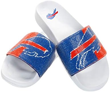 Сандали FOCO Womens NFL Team с Голяма Лого Shimmer Slide Flip Flop