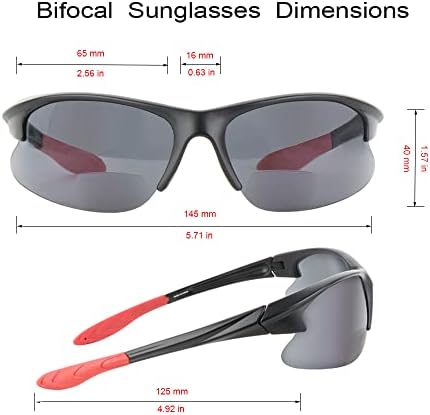YsorrisoX 2 Двойки Бифокальных Слънчеви очила за мъже и Жени, Спортни Очила за четене с защита от Uv