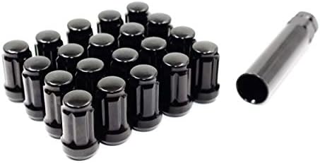 Комплект от 20 Черни Шлицевых Гайка за Настройка с Veritek 12x1,5 мм, с Тънка Седалка с дължина 1,40 инча