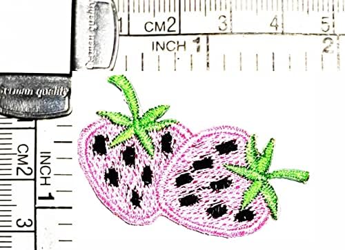 Kleenplus 2 бр. Мини-розова ягода, сладки плодове, мультяшная нашивка, бродирана апликация, ръчна изработка, дамски