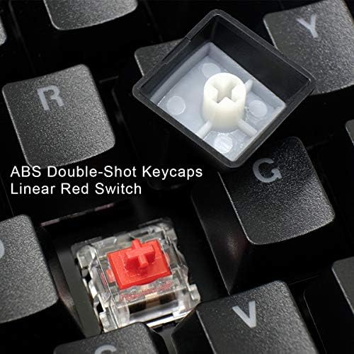 Комбинирана Безжична клавиатура и мишка, Velocifire KM01 87-Червен Ключ Превключвател, Безжична Механична клавиатура с подсветка Леден син цвят, Трайно Акумулаторна батер