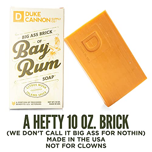 Компанията Duke Cannon Supply Co. Шоколад сапун Big Ass Brick of за мъже Bay Rum (Цитрусов мускус, кедрово дърво, аромат