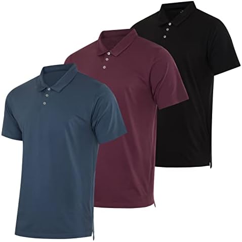 3 Опаковка: Мъжки Трикотажная в памучна риза Поло с къс ръкав - Дышащее Поло Performance Polo (налично при модели Big & Tall)