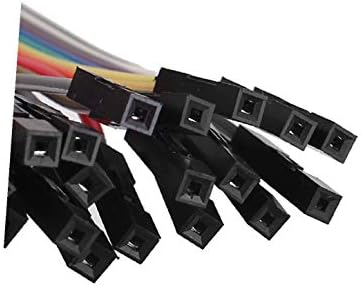 X-DREE Стъпка 2.54 мм, 20 контакти, 20 пътища, интерфейсен кабел за F/F Rainbow, кабели 20 см (Cavi a nastro