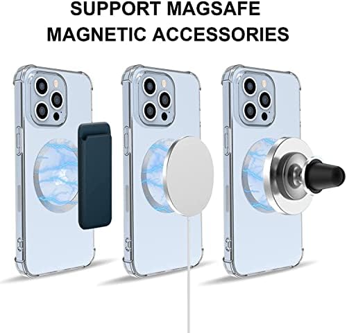 SALEX е Съвместим с магнитни пръстени Magsafe 16 Опаковки - Метални пръстени за своята практика за мобилен телефон - Сребърен