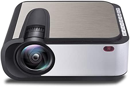KXDFDC пълен led проектор 2200 Лумена За домашно кино, съвместим с USB AV SD, малък телевизор проектор (Цвят: