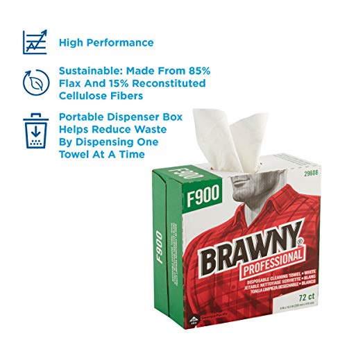 Заредете кърпички Brauny Industrial FLAX 900 от GP PRO (Джорджия-Тихоокеанския регион), 29608, Бели, 9 W x 16,5 Д, брой 720 броя (10 кутии, 72 кърпички в кутия)