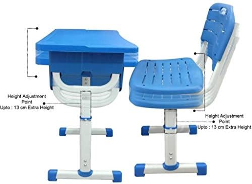 Комплекти столове за работния плот SOOTOP Детски Регулируеми Детски Училищен Домашен Работна Маса и Стол Пластмасов Издръжлив