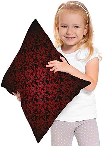 Beabes Цвете Готически Червено-Черен Модел Калъфка Ретро Цветна Вихрушка Цветна Изкуството на Топло Калъфка От Памук