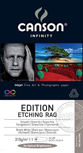 Арт хартия Canson Infinity Edition за графика, не съдържа киселини, за печат, 8.5 x 11 инча, ярко-бяла, 10 Листа