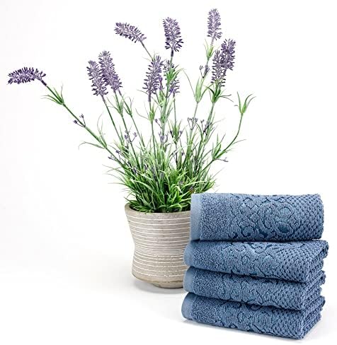Елегантни сини хавлии за Баня и кърпи за ръце от турски futon материал от 4 части 500-699 ГОРИВО, Машинно пране,