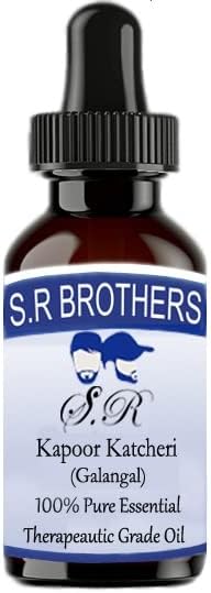 S. R Brothers Капур katcheri (Галангал) Чисто и Натурално Етерично масло Терапевтичен клас с Капкомер 30 мл