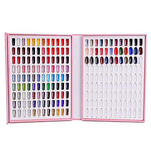 Noverlife 216 Таблица Цветове лак за нокти, Книга-Дисплей за гел-лак за нокти с 216 Външни Върховете на Ноктите, Професионални