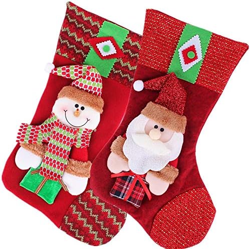 Чорапи с изискана празнична украса Teerwere, Коледни Чорапи, Украса от Зебло, Дизайн на Коледните Отглеждане, Рана