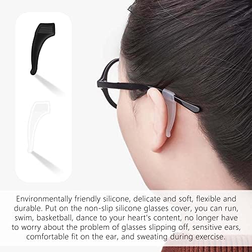 SooGree Eyeglass Ear Grip - Мек Удобен противоскользящий патрон, Силиконов ухото на куката, Хонорар дужек за очила, Слънчеви очила 16 двойки (среден размер)