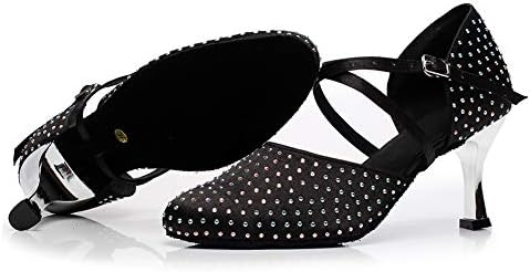 Дамски обувки за латино танци YKXLM, Професионални обувки за практикуване на бални танци и Салса, Обувки за социални танци с модерен характер, Модел на US-QJW7131