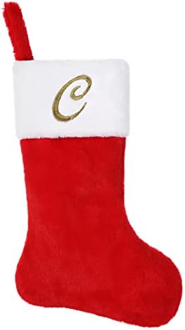 Коледен Отглеждане TWSANTAMAS, 20,5 Инча, Супер Меки Плюшени Коледни Чорапи с Монограм, Коледен Селски Персонализирани