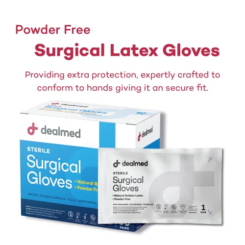Еднократни Латексови ръкавици Dealmed – Медицински Ръкавици, Многослоен, Размер 7, 50 Чифта В кутия, 6 кутии В Калъф