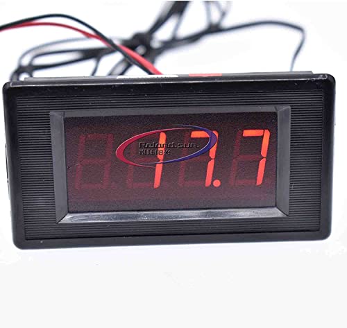 XH-B305 Дигитален термометър DC12V Метър висока температура Сигнализация -60-125 Точно измерване на температурата (черен корпус-червен)