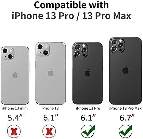 WSKEN [3 + 1 за iPhone 13 Pro Max (6,7 инча) / iPhone 13 Pro (6,1 инча) Защитник на обектива на Камерата, Защита на екрана на Камерата От Надраскване HD От Закалено Стъкло Метална, Противоуда?