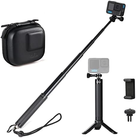 Мини чанта за носене HSU и плъзгаща се Алуминиева селфи-нож, Съвместими с екшън камера GoPro Hero 11/10/9/8/7/6/ AKASO/Campark/YI и други