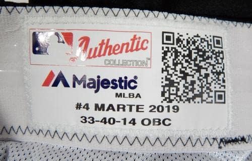 2019 Arizona Diamondbacks Ketel Marte #4 от Играчите в черни Панталони, Използвани в играта Седмица на 33 1 - Използваните в играта Панталони MLB