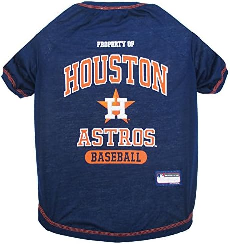 Pets First Houstan Astros Дрехи за домашни любимци MLB Тениска за кучета