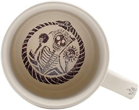 Кафеена Чаша Memento Mori Гилдията на Безработни Философи С Класически Изображения, Взети от Дърворезба на Погребалните