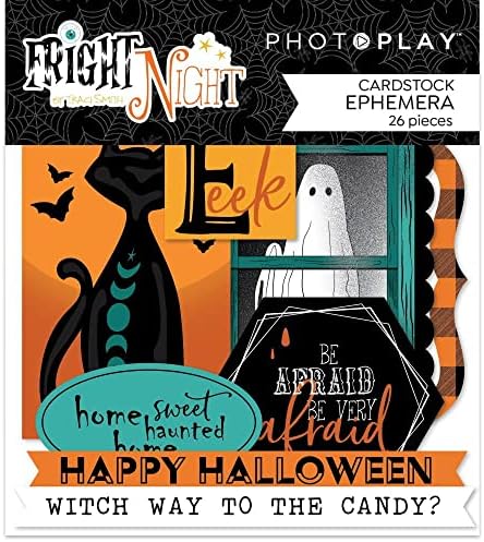 Комплект за събиране на PhotoPlay Fright Night Collection Пакет - Комплект за колекция от 12 x 12 + Щанцоване на картон Ephemera