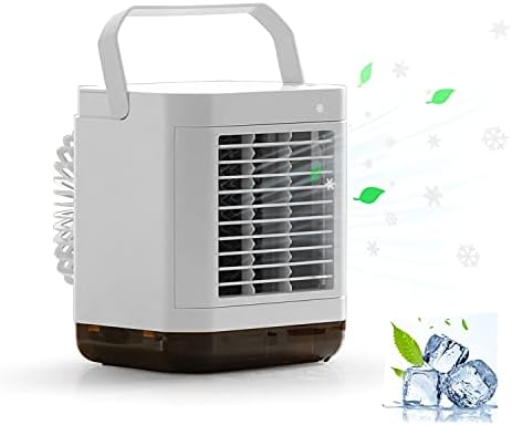 Вентилатор за климатик YOUCIDI, Преносим Охладител на въздуха, Настолен вентилатор с отрицателни йони на батерии с писалка,