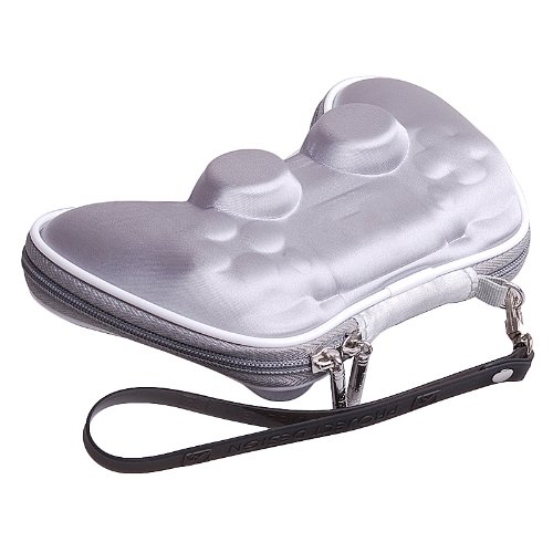 WantMall Силна Въздушна Пътна Чанта за Носене Калъф за контролера Playstation 4 PS4 Сребрист