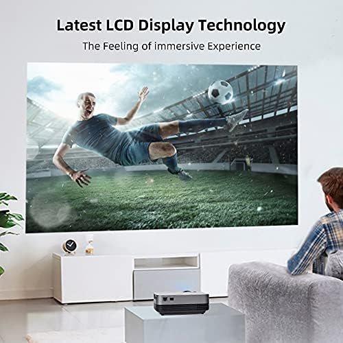 Видео проектор ZLXDP Q6 за домашно кино с поддръжка на Full 1080P Movie в прожектор WiFi 10 TV Box Избор (Размер: