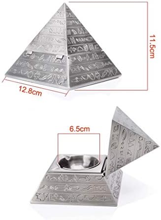 ШИПТ Творческа Модно Бижу на Класическа Реколта Египетски Метални Резбовани Пирамидка с Капака на Пепелника Декорация