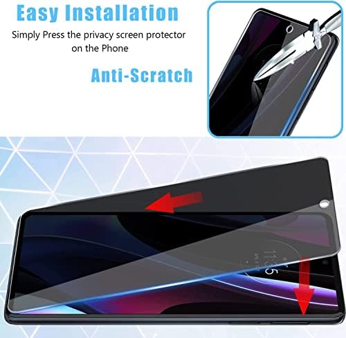 Anbzsign [2 опаковки със защитно фолио за екрана на Motorola Moto G Stylus 5G (2023), anti-spyware закалено стъкло твърдост 9H.